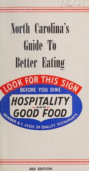 Front cover of North Carolina's guide to better eating by North Carolina Association of Quality Restaurants