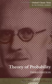 Cover of Theory of probability by Harold Jeffreys