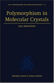 Cover of Polymorphism in Molecular Crystals by Joel Bernstein