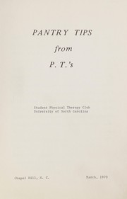 Front cover of Pantry tips from P.T.'s by University of North Carolina at Chapel Hill. Student Physical Therapy Club