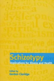 Cover of Schizotypy by Gordon Claridge