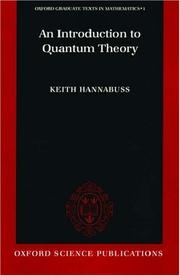 Front cover of An introduction to quantum theory by Keith Hannabuss