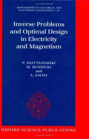 Cover of Inverse problems and optimal design in electricity and magnetism by P. Neittaanmäki