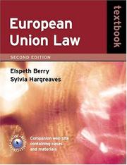 Front cover of European Union law textbook by Elspeth Deards