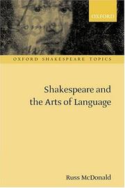 Front cover of Shakespeare and the arts of language by Russ McDonald