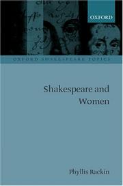 Front cover of Shakespeare and women by Phyllis Rackin