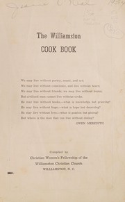 Front cover of The Williamston cook book by N.C.). Christian Women's Fellowship Williamston Christian Church (Williamston