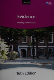 Front cover of Evidence by City Law School Staff