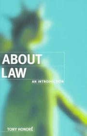Cover of About Law by Tony Honoré