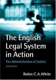 Front cover of The administration of justice by Robin C. A. White