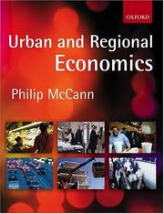 Front cover of Urban and Regional Economics by Philip McCann
