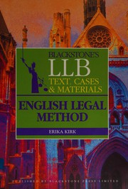 Front cover of LLB Text, Cases and Materials (Blackstones LLB Cases & Materials) by Erica Kirk