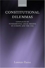 Front cover of Constitutional dilemmas by Lorenzo Zucca