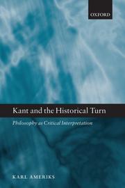 Cover of Kant and the Historical Turn by Karl Ameriks