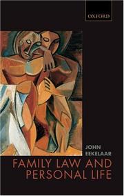Cover of Family law and personal life by John Eekelaar
