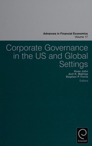 Cover of Corporate Governance in the US and Global Settings by Kose John