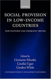 Front cover of Social provision in low-income countries by Germano M. Mwabu