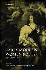 Front cover of Early modern women poets (1520-1700) by Jane Stevenson