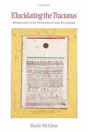 Front cover of Elucidating the Tractatus by Marie McGinn
