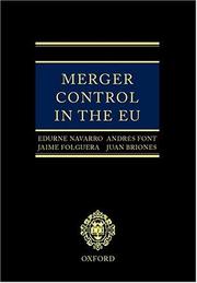 Front cover of Merger control in the European Union by Edurne Navarro Varona