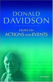 Cover of Essays on actions and events by Donald Herbert Davidson