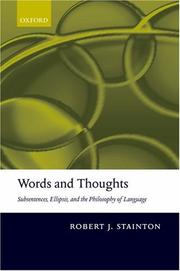 Cover of Words and thoughts by Robert Stainton