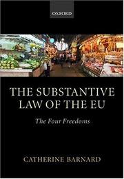 Cover of The substantive law of the EU by Catherine Barnard