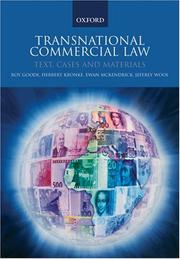 Front cover of Transnational commercial law by Roy Goode