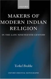 Cover of Makers of modern Indian religion in the late Nineteenth Century by Torkel Brekke