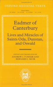 Front cover of Eadmer of Canterbury by Eadmer