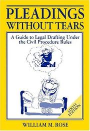 Cover of Pleadings Without Tears by William M. Rose