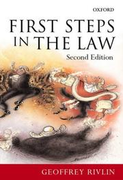 Cover of First steps in the law by Geoffrey Rivlin