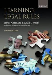 Cover of Learning legal rules by Holland, James A. LLB, PhD.
