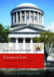 Front cover of European law by T. P. Kennedy