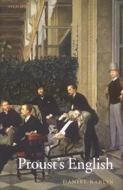 Cover of Proust's English by Karlin, Daniel