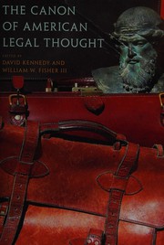 Cover of The canon of American legal thought by David Kennedy