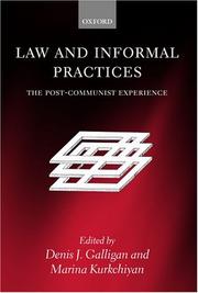 Front cover of Law and informal practices by D. J. Galligan