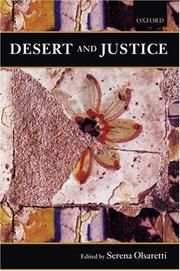 Cover of Desert and justice by Serena Olsaretti