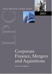 Front cover of Corporate finance, mergers & acquisitions by J. Scott Slorach