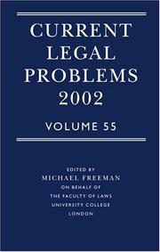 Cover of Current Legal Problems: Volume 55 by M. D. A. Freeman