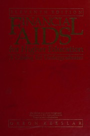 Front cover of Financial aids for higher education by Oreon Keeslar