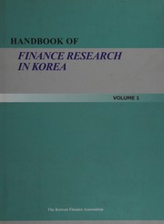 Front cover of Handbook of finance research in Korea by Hŭi-jŏng An