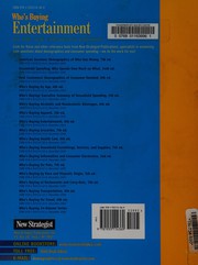 Cover of Who's buying entertainment by New Strategist Publications, Inc