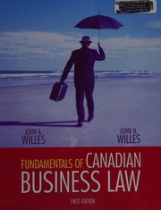 Cover of Fundamentals of Canadian business law by John A. Willes