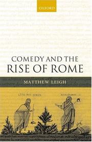 Front cover of Comedy and the rise of Rome by Matthew Leigh