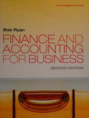 Front cover of Finance and accounting for business by Bob Ryan