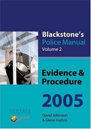Cover of Evidence and procedure by David Johnston