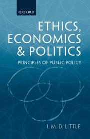 Front cover of Ethics, Economics and Politics by I. M. D. Little