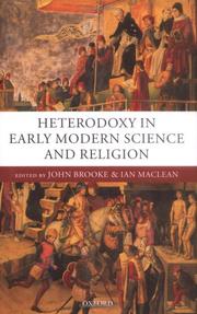 Front cover of Heterodoxy in early modern science and religion by John Hedley Brooke