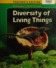 Front cover of Diversity of living things by McDougal Littell